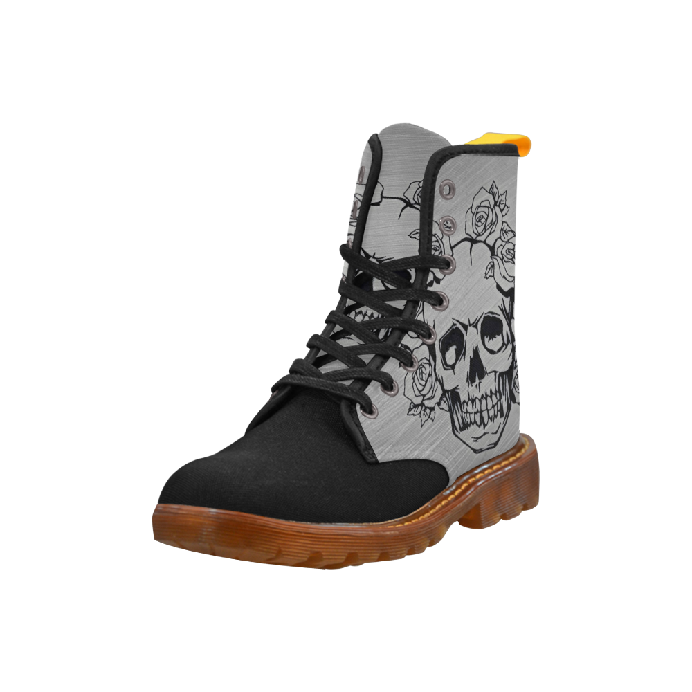 skull with roses Martin Boots For Women Model 1203H