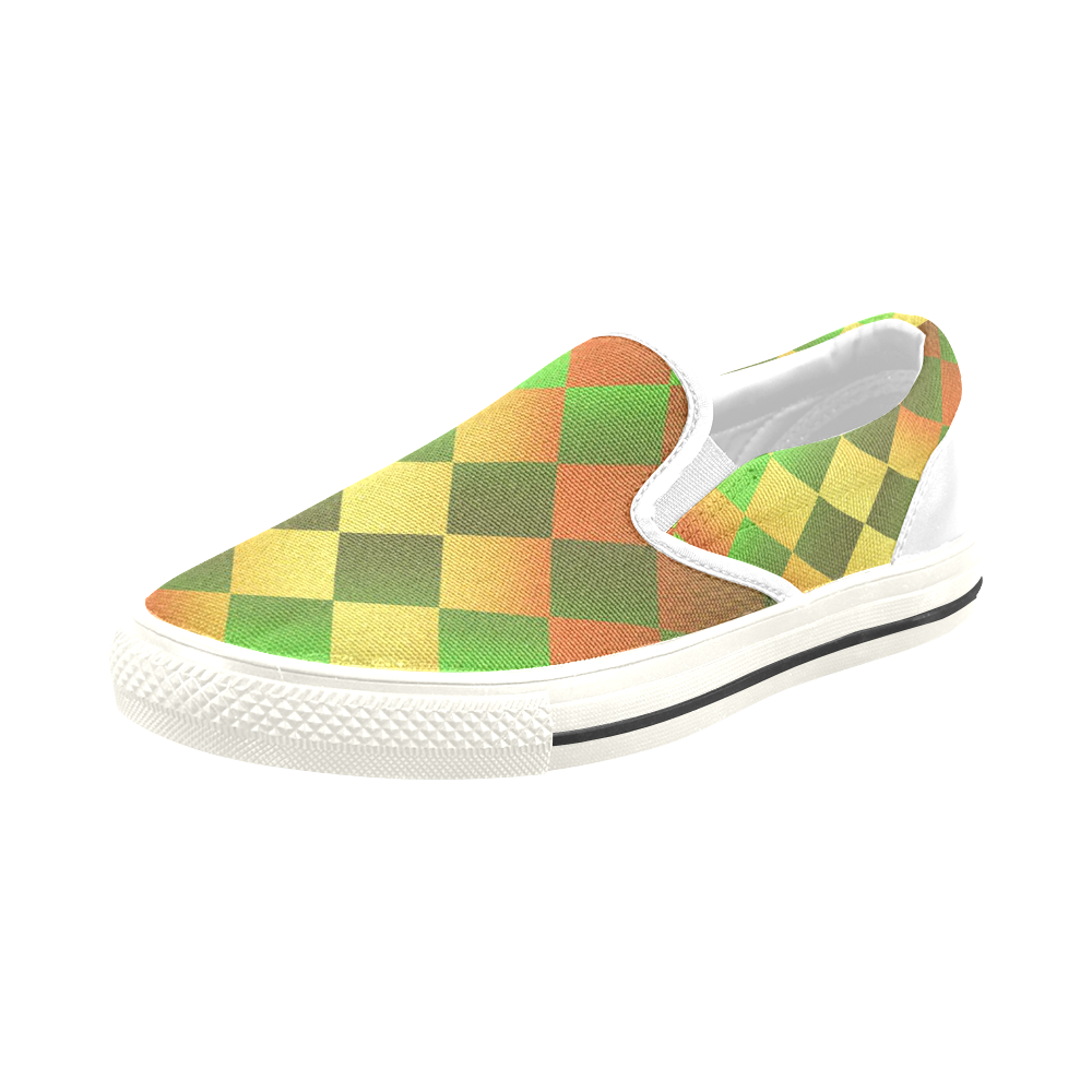Easter Square Slip-on Canvas Shoes for Kid (Model 019)