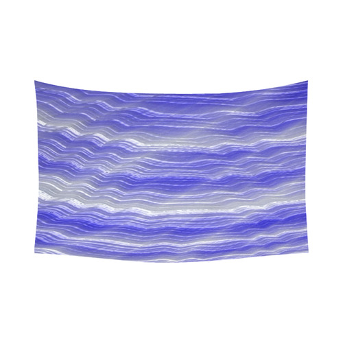 Purple White Waves Fine Fractal Art Cotton Linen Wall Tapestry 90"x 60"