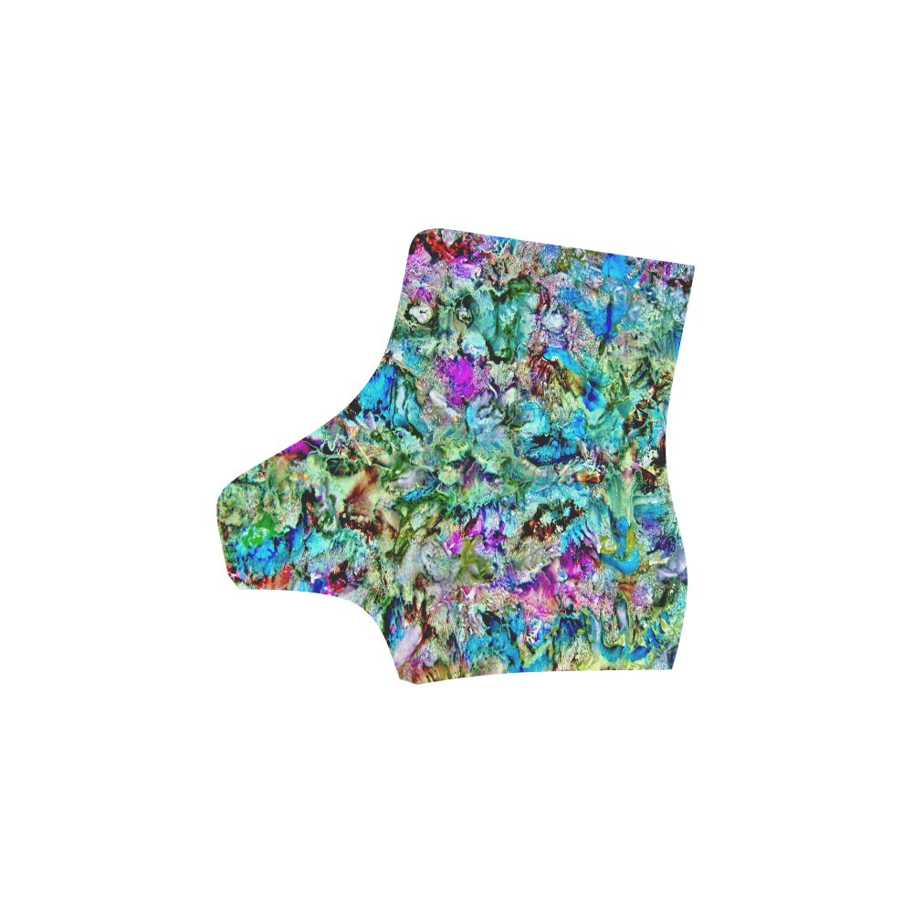Colorful Flower Marbling Martin Boots For Women Model 1203H