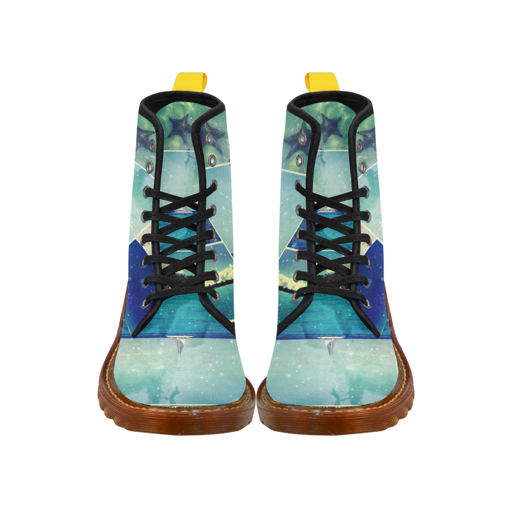 Starry Starry Caribbean Night Custom Canvas Boots For Women Model 1203H