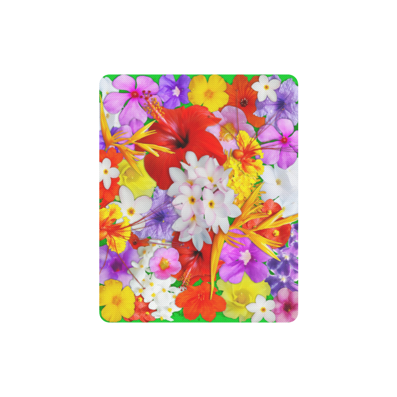 Exotic Flowers Colorful Explosion Rectangle Mousepad