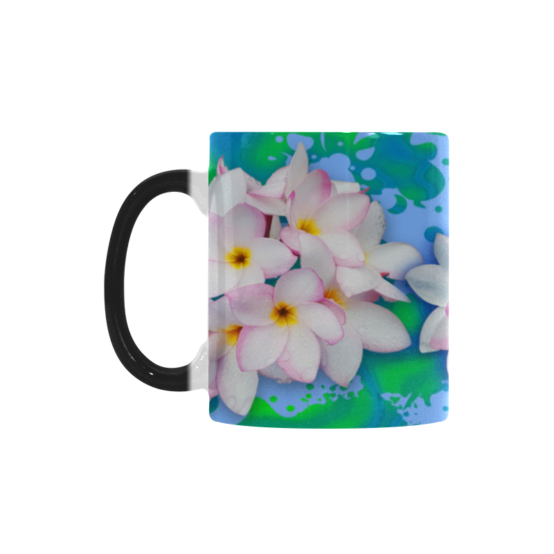 Plumeria Bouquet Exotic Summer Pattern Custom Morphing Mug
