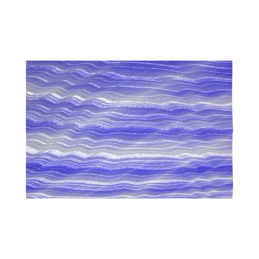 Purple White Waves Fine Fractal Art Cotton Linen Wall Tapestry 90"x 60"