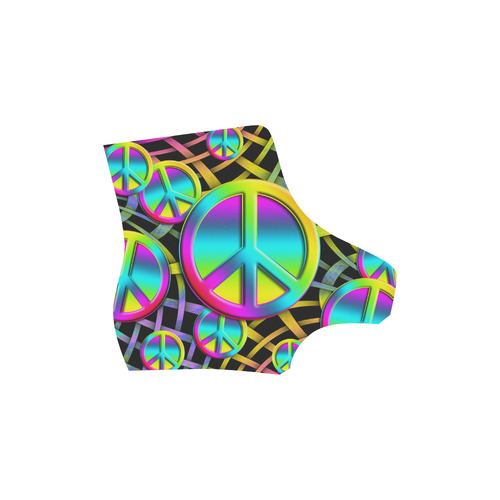 Neon Colorful PEACE pattern Martin Boots For Men Model 1203H