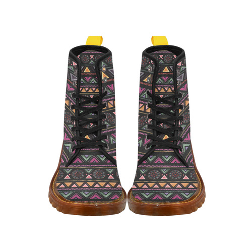 Native American Ornaments Watercolor Pattern Martin Boots For Women Model 1203H