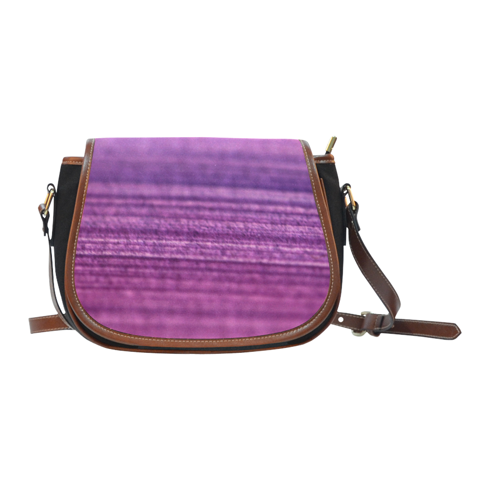 Luxury vintage designers bag : purple black Saddle Bag/Small (Model 1649)(Flap Customization)