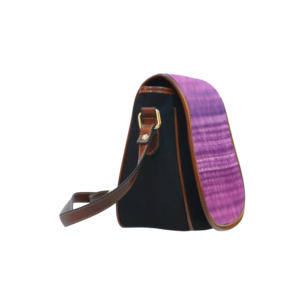 Luxury vintage designers bag : purple black Saddle Bag/Small (Model 1649)(Flap Customization)