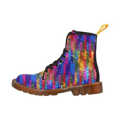 Rainbow Glitter Sequins Martin Boots For Women Model 1203H