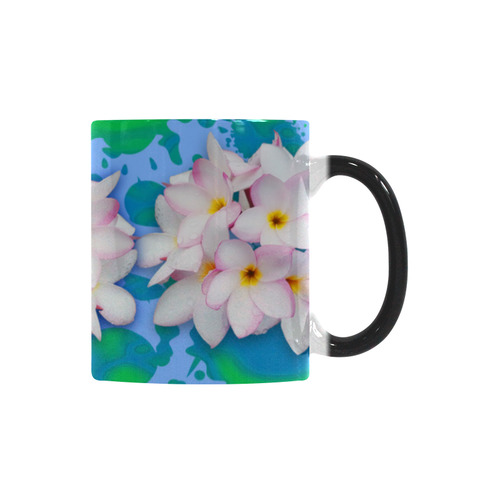 Plumeria Bouquet Exotic Summer Pattern Custom Morphing Mug
