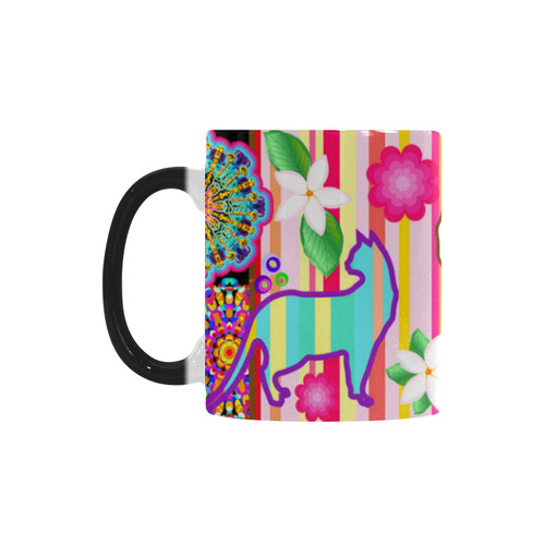 Mandalas, Cats & Flowers Fantasy Pattern Custom Morphing Mug