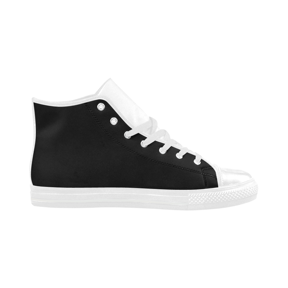 Aquila Shoes : high edition / black and white Aquila High Top Microfiber Leather Women's Shoes (Model 032)