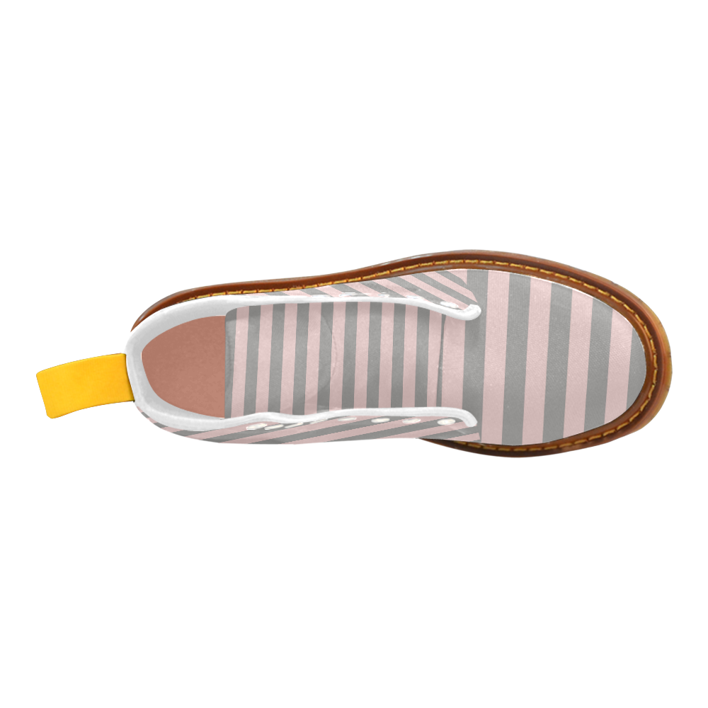 Pastel Stripes Martin Boots For Women Model 1203H