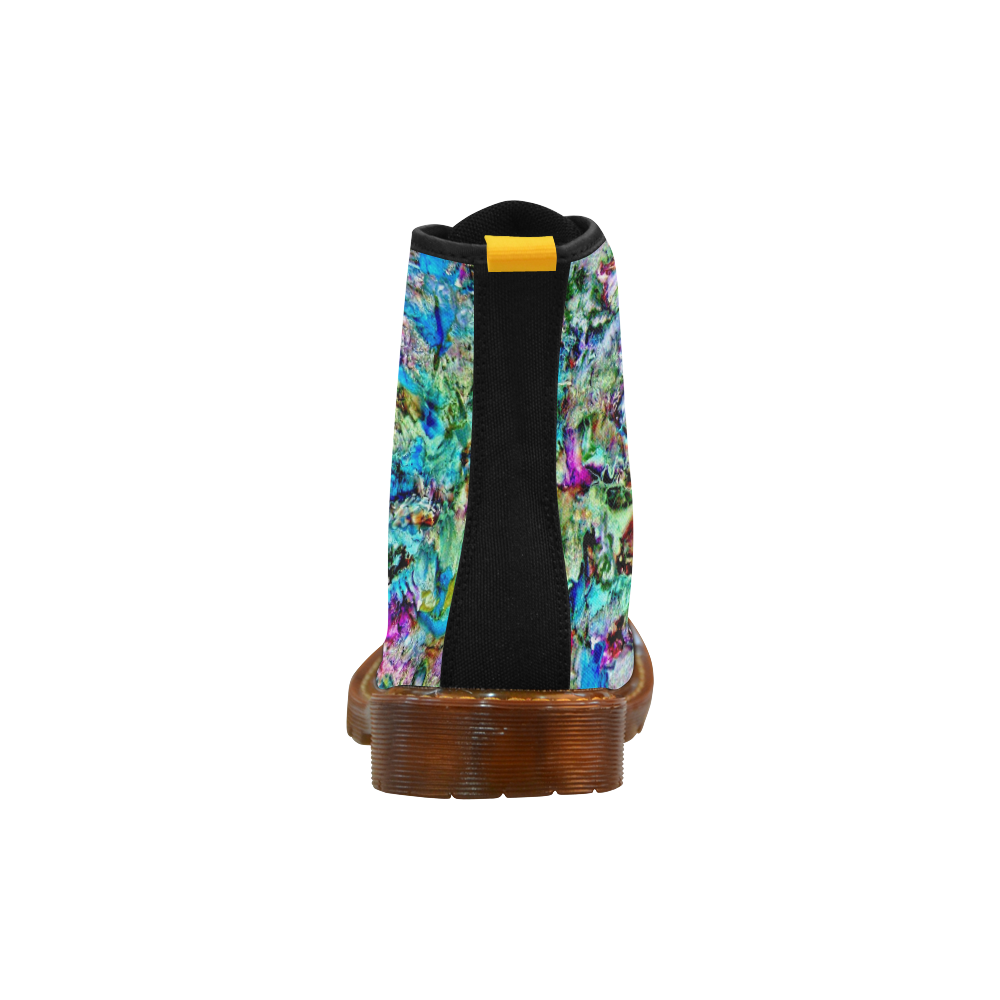 Colorful Flower Marbling Martin Boots For Women Model 1203H