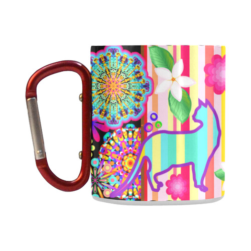 Mandalas, Cats & Flowers Fantasy Pattern Classic Insulated Mug(10.3OZ)