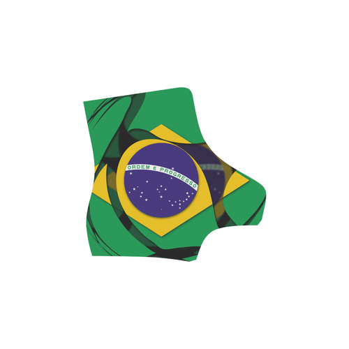 The Flag of Brazil Custom Canvas Boots For Women Model 1203H