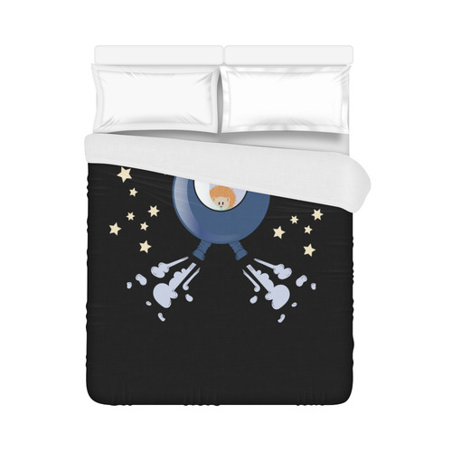 Hedgehog in space. spacecraft. Duvet Cover 86"x70" ( All-over-print)