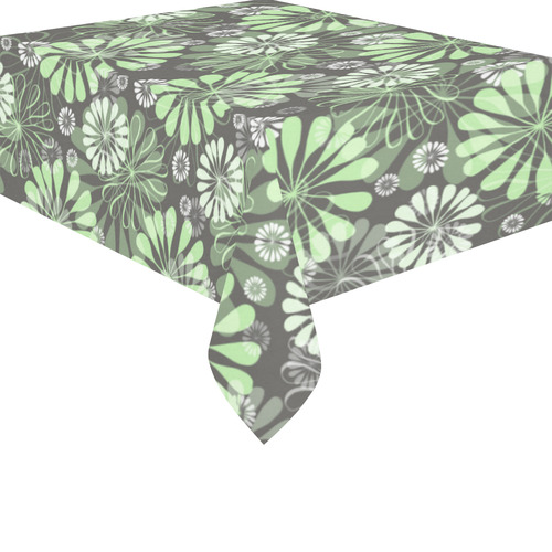 flowery garden Cotton Linen Tablecloth 52"x 70"