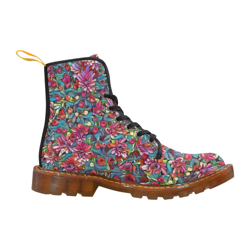 lovely floral 31A Custom Canvas Boots For Women Model 1203H