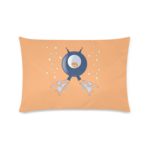 Hedgehog in space. spacecraft. Custom Zippered Pillow Case 16"x24"(Twin Sides)