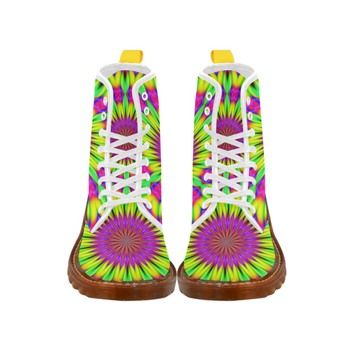 Fractal Kaleidoscope Mandala Flower Abstract 25 Martin Boots For Women Model 1203H