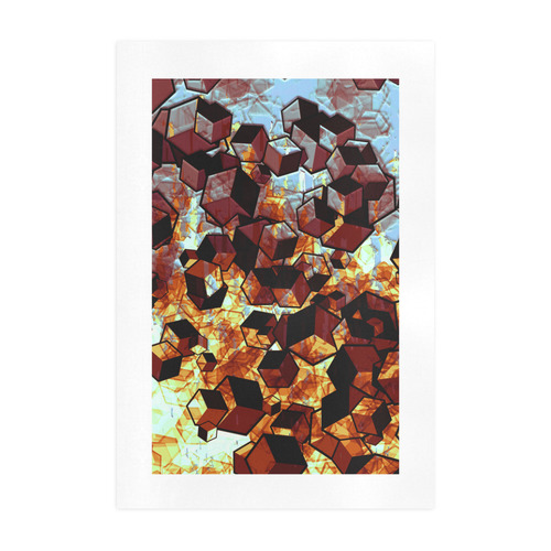 cubic rain Art Print 19‘’x28‘’