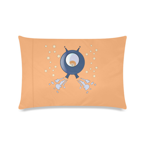 Hedgehog in space. spacecraft. Custom Zippered Pillow Case 16"x24"(Twin Sides)
