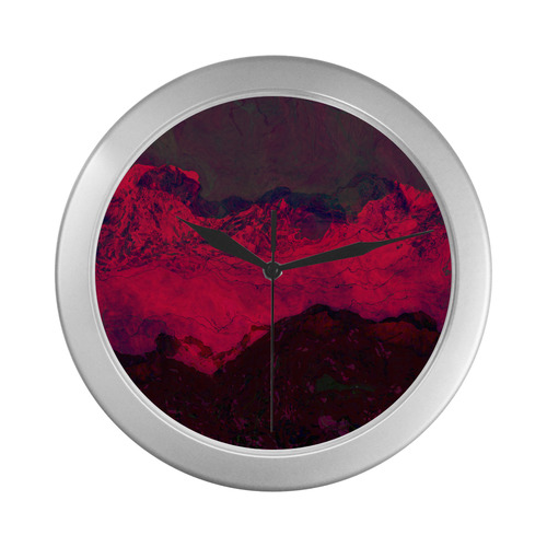 bloody hill Silver Color Wall Clock