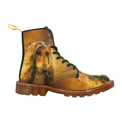 Dog Afghan Hound Martin Boots For Women Model 1203H