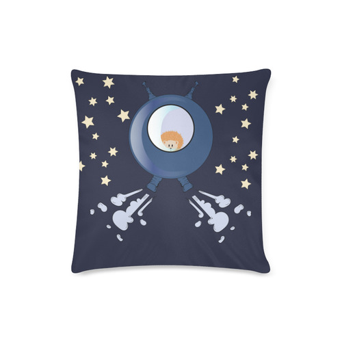 Hedgehog in space. spacecraft. Custom Zippered Pillow Case 16"x16"(Twin Sides)