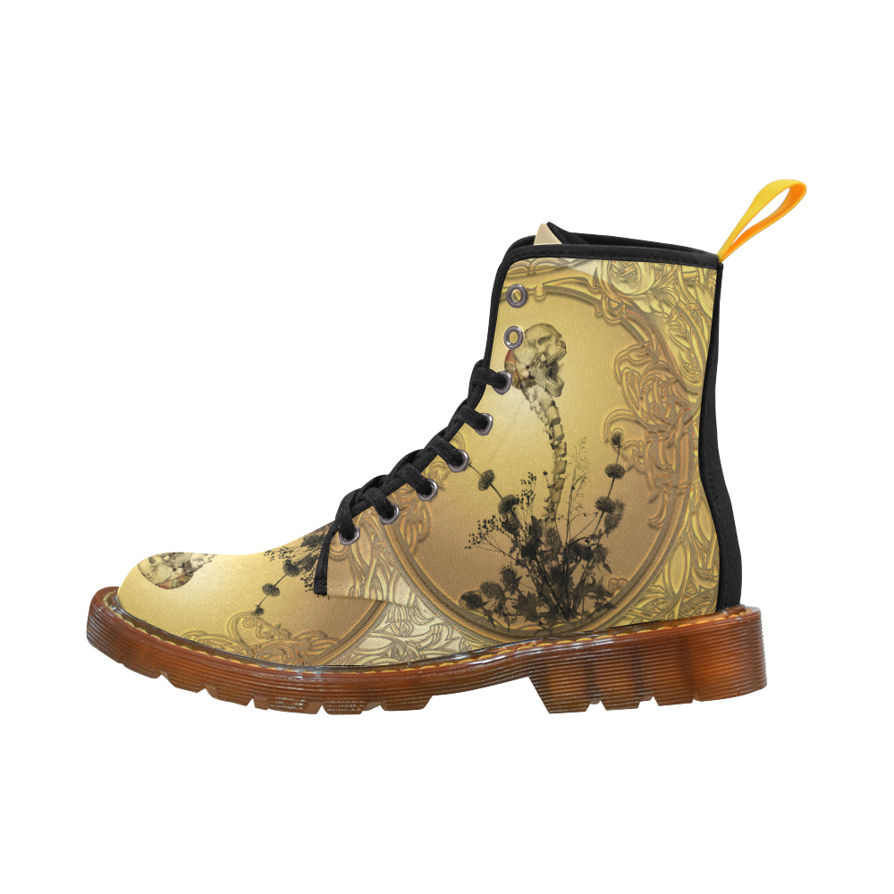 Awesome golden skull Martin Boots For Men Model 1203H