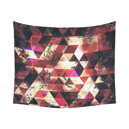 rusty triangles Cotton Linen Wall Tapestry 60"x 51"