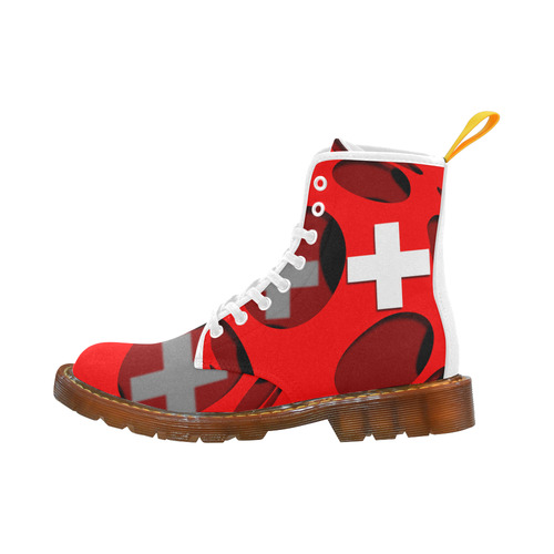The Flag of Switzerland Martin Boots For Women Model 1203H