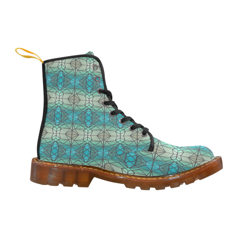 Stained glass, mosaic pattern Martin Boots For Women Model 1203H
