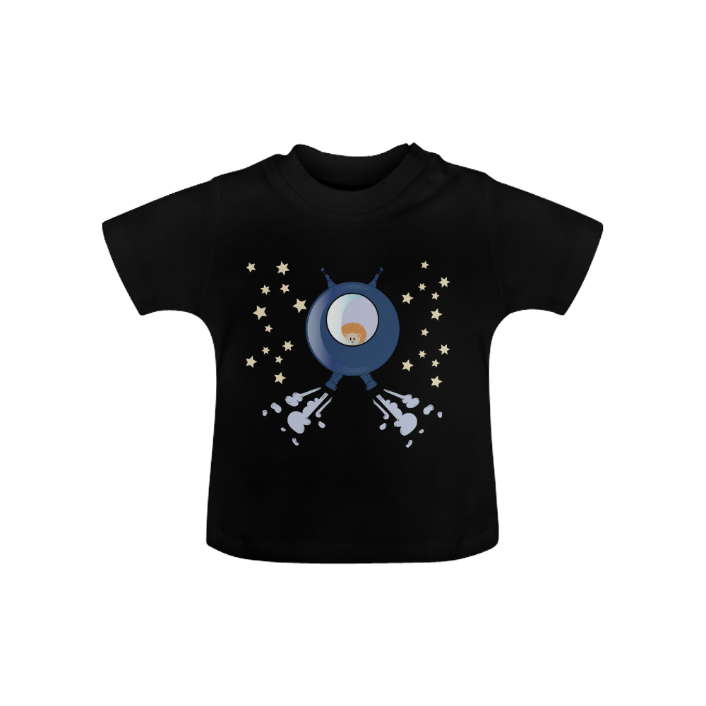 Hedgehog in space. spacecraft. Baby Classic T-Shirt (Model T30)