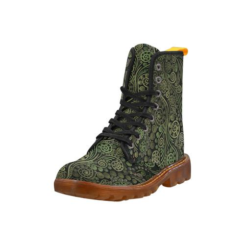 3D Ornaments -Fantasy Tree, green on black Martin Boots For Women Model 1203H