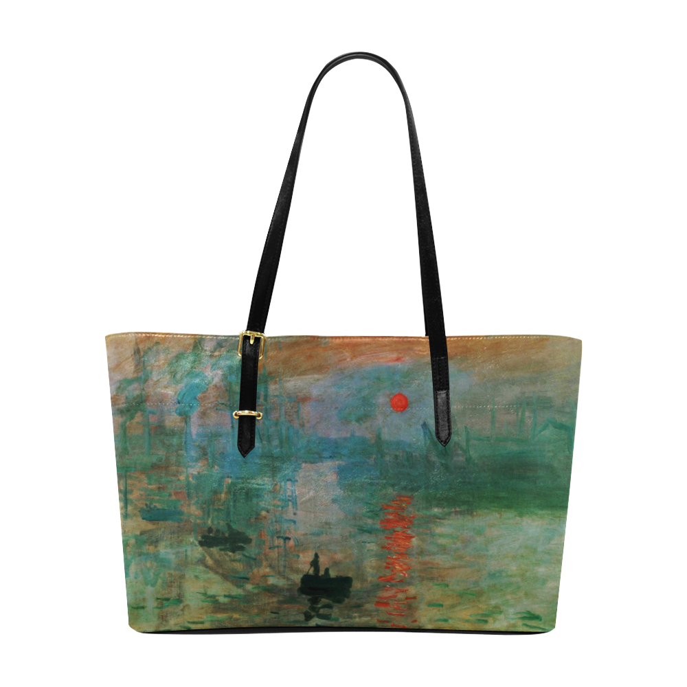 Impression Sunrise Claude Monet Fine Art Euramerican Tote Bag/Large (Model 1656)