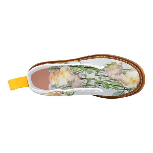 Blend Roses, floral watercolor Martin Boots For Women Model 1203H