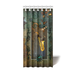Music, saxophone, vintage Shower Curtain 36"x72"
