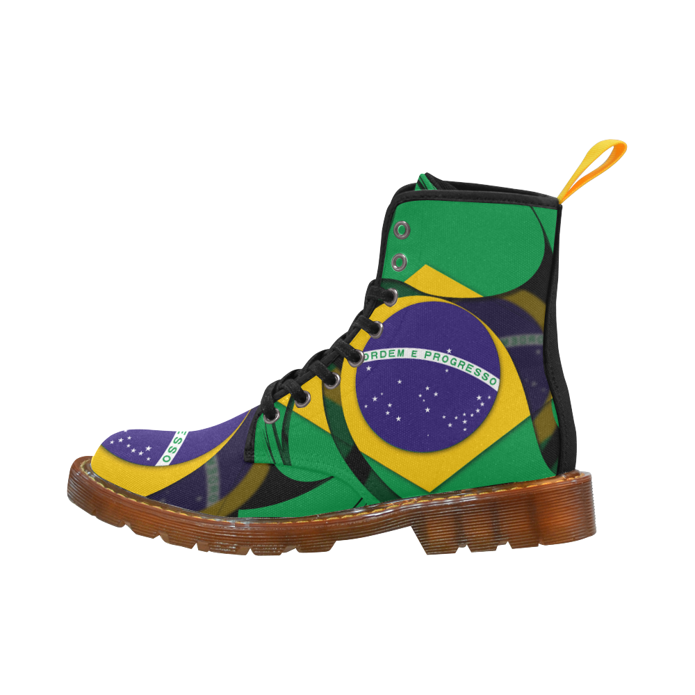 The Flag of Brazil Martin Boots For Women Model 1203H