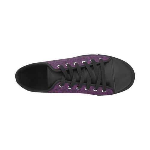 Deep Purple Satin Aquila Microfiber Leather Women's Shoes/Large Size (Model 031)