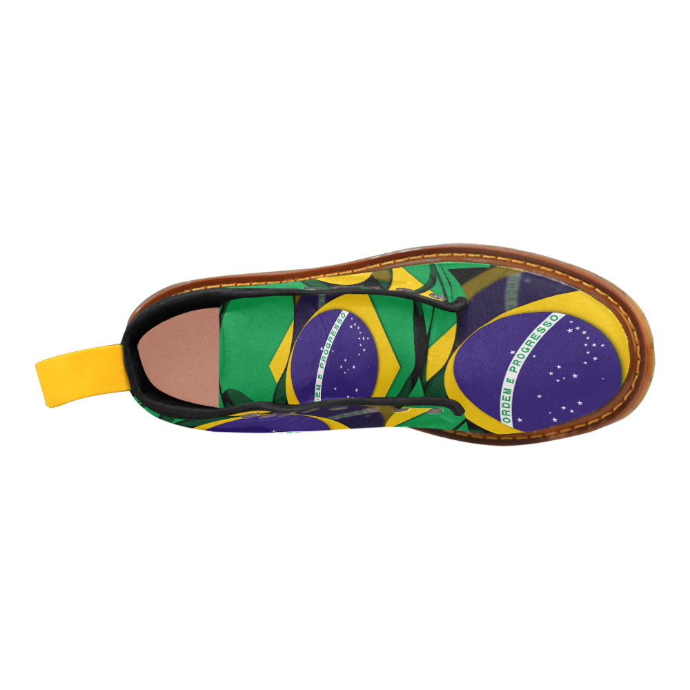 The Flag of Brazil Custom Canvas Boots For Women Model 1203H