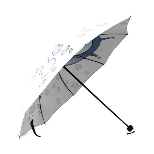 Hedgehog in space. spacecraft. Foldable Umbrella (Model U01)