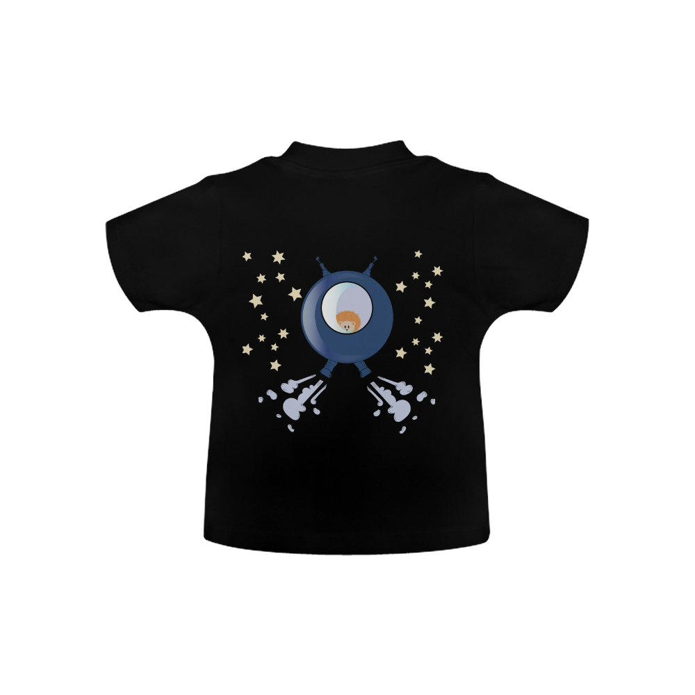 Hedgehog in space. spacecraft. Baby Classic T-Shirt (Model T30)