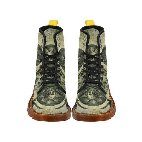 Skulls with crows Martin Boots For Men Model 1203H