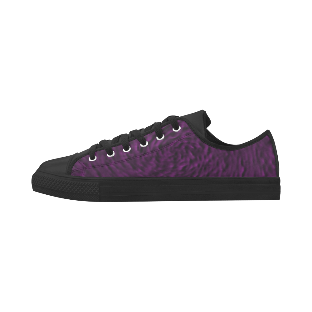 Deep Purple Satin Aquila Microfiber Leather Women's Shoes/Large Size (Model 031)