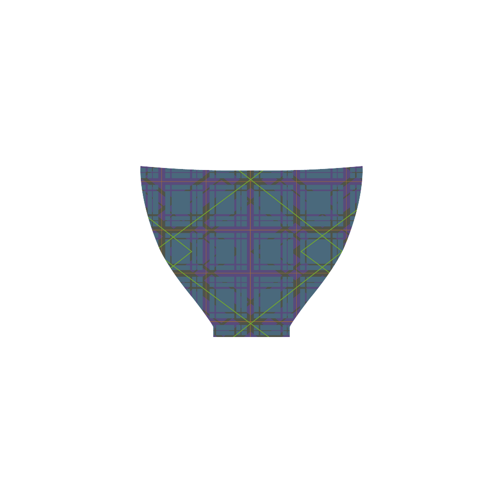 Neon Plaid 80's style design Custom Bikini Swimsuit