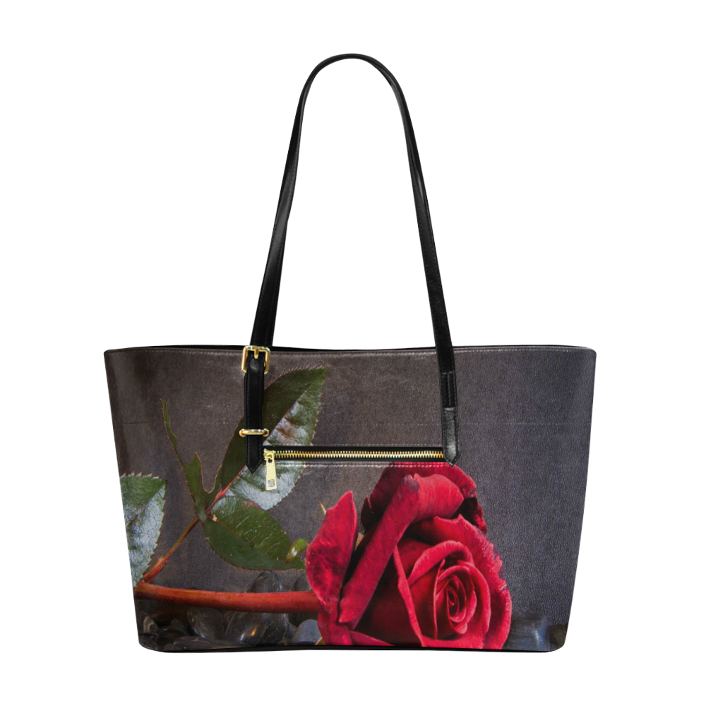 Rose On The Rocks Euramerican Tote Bag/Large (Model 1656)