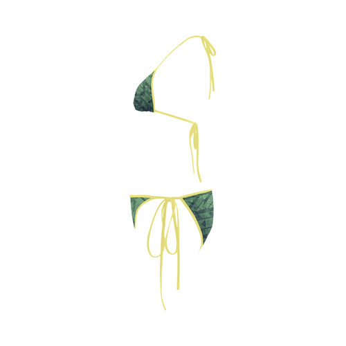 Sci-Fi Green Monster Geometric design Geometric design Custom Bikini Swimsuit