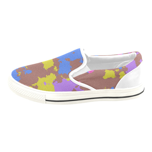 Retro texture Slip-on Canvas Shoes for Kid (Model 019)